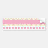 Roze Bumpersticker van de Eyelet Achtergrond (Voorkant)