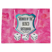  roze Bunco Dice Fun Girls Night Out Groot Cadeauzakje (Voorkant)