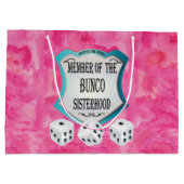  roze Bunco Dice Fun Girls Night Out Groot Cadeauzakje (Achterkant)