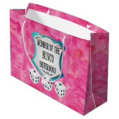  roze Bunco Dice Fun Girls Night Out Groot Cadeauzakje (Achterkant Gekanteld)