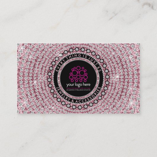 Roze bundel Hartelijk dank voor uw bestelling van  Visitekaartje (Achterkant)