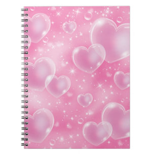 Roze bundel hartkloppingen stijlvolle 90-inch stij notitieboek