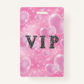Roze bundel hartslag VIP Pass Badge (Achterkant)