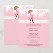 Roze bundel van de uitnodiging van het Joy Baby sh (Voorkant / Achterkant)