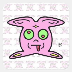 Roze bundelachtig ding v2.1 vierkante sticker