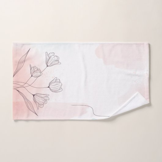 Roze bundelbakdoekset bad handdoek (Handdoek)