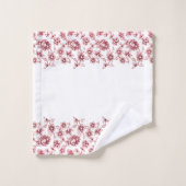 Roze bundels van bloemen bad handdoek (Wasdoekje)