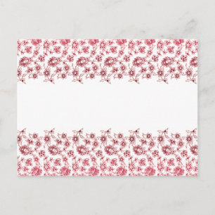 Roze bundels van bloemen briefkaart