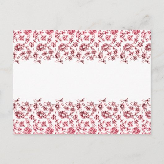 Roze bundels van bloemen briefkaart (Voorkant)