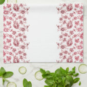 Roze bundels van bloemen theedoek (Gevouwen)