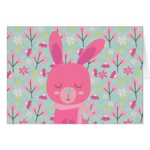 Roze Bunnies en Flowers