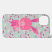Roze Bunnies en Flowers Case-Mate iPhone Case (Achterkant (horizontaal))