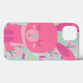 Roze Bunnies en Flowers Case-Mate iPhone Case (Achterkant (horizontaal))