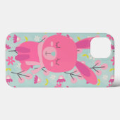 Roze Bunnies en Flowers Case-Mate iPhone Case (Achterkant (horizontaal))