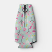 Roze Bunnies en Flowers Flesjeskoeler (Achterkant)