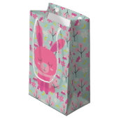 Roze Bunnies en Flowers Klein Cadeauzakje (Voorkant Gekanteld)
