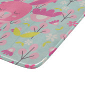 Roze Bunnies en Flowers Snijplank (Hoek)