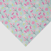 Roze Bunnies en Flowers Tissuepapier (Detail)