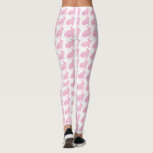 roze Bunnies Pasen Leggings (Achterkant)