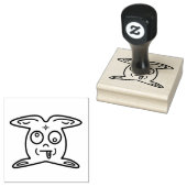 Roze bunny-achtige ding v2 rubberstempel (Gestempeld)