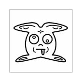Roze bunny-achtige ding v2 rubberstempel (Afrduk)