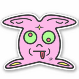 Roze bunny-achtige ding v2 sticker