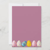 Roze Bunny and Eggs Easter Brunch and Egg Hunt Kaart (Achterkant)