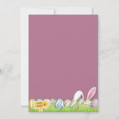 Roze Bunny and Eggs Easter Brunch and Egg Hunt Kaart (Achterkant)