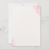 Roze Bunny Baby shower Kaart (Achterkant)