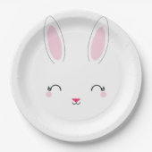 roze BUNNY BIRTHDAY papieren bord (Voorkant)