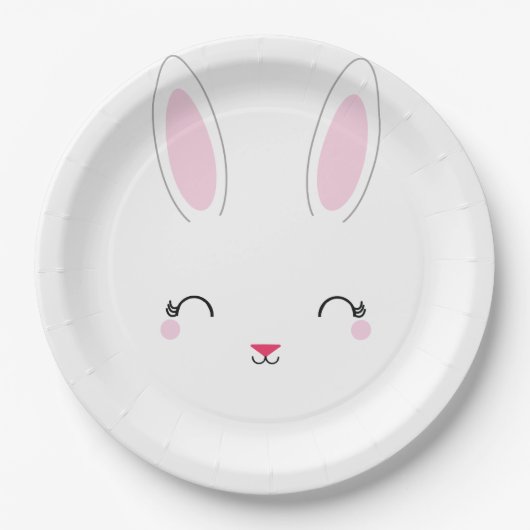 roze BUNNY BIRTHDAY papieren bord (Voorkant)