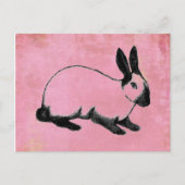 Roze Bunny Briefkaart (Voorkant)