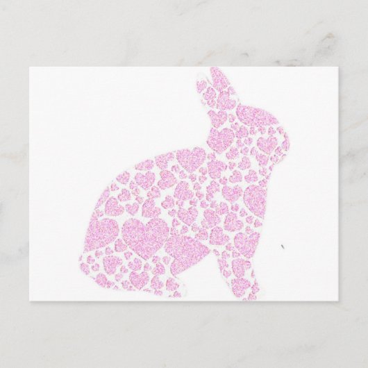 Roze Bunny Briefkaart (Voorkant)