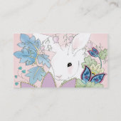 Roze Bunny Business-/Profile-kaarten Visitekaartje (Achterkant)