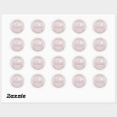 Roze Bunny Elegant Return Address Sticker (Vel)