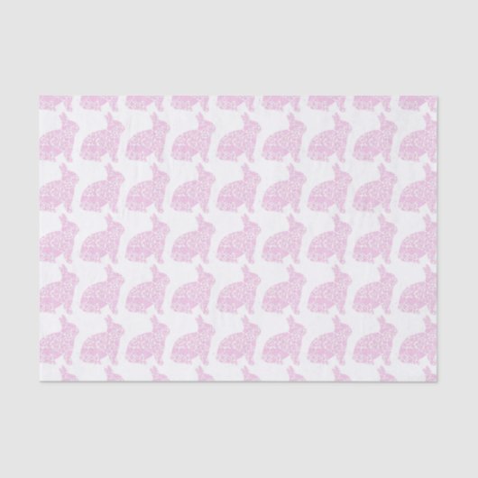 Roze bunny Gift Wrap Weefpapier Tissuepapier (Voorkant)