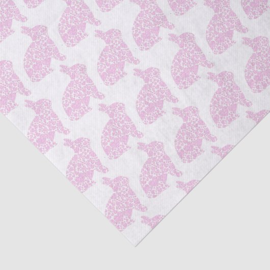 Roze bunny Gift Wrap Weefpapier Tissuepapier (Detail)