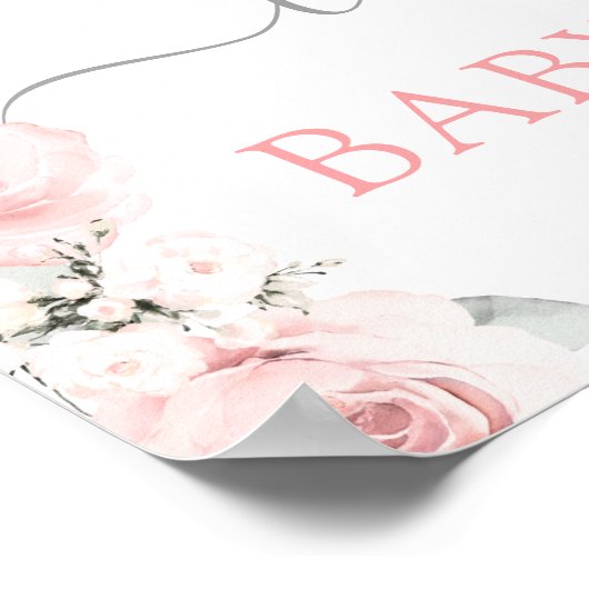 Roze Bunny Girl Welkomstteken Poster (Hoek)