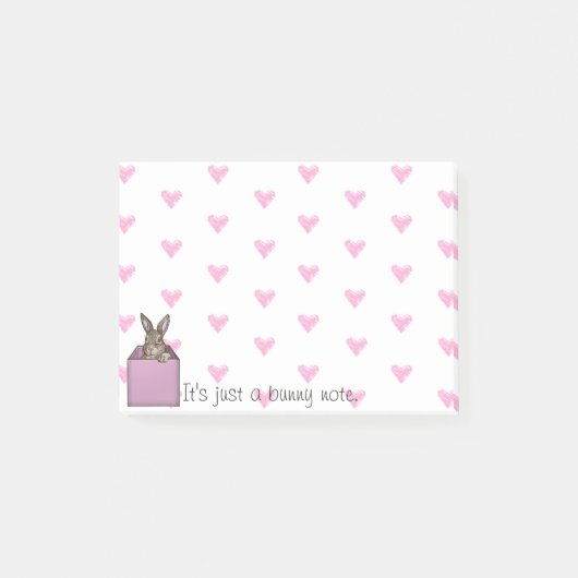 roze bunny-in-the-box post-it® notes (Voorkant)