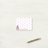 roze bunny-in-the-box post-it® notes (Op bureau)