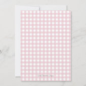 Roze  Bunny Konijn Bow Baby Meisje Douche Kaart (Achterkant)