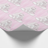 Roze Bunny Konijn Cadeaupapier (Hoek)