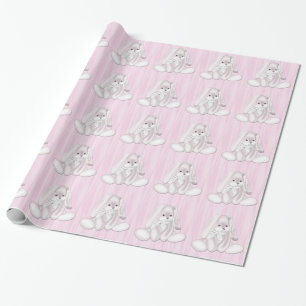 Roze Bunny Konijn Cadeaupapier