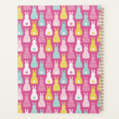 Roze Bunny Konijn Patroon Planner (Achterkant)