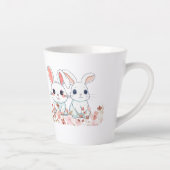Roze Bunny Latte Mok (Rechts)