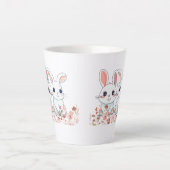 Roze Bunny Latte Mok (Voorkant)