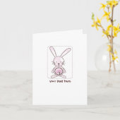 Roze Bunny Organic Planet Notitiekaarten (Gele Bloem)