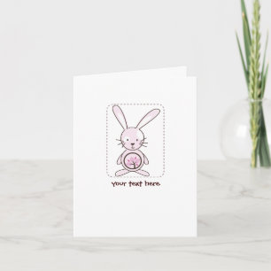 Roze Bunny Organic Planet Notitiekaarten
