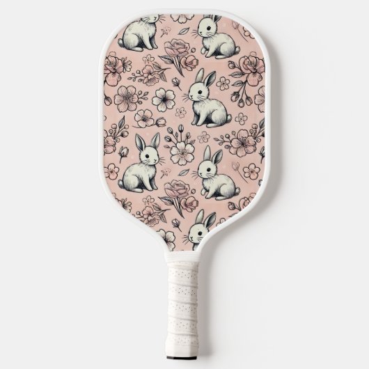  Roze Bunny Pickleball Paddle (Achterkant)