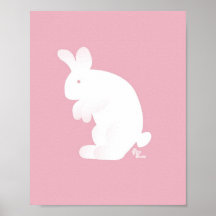 Roze bunny Print